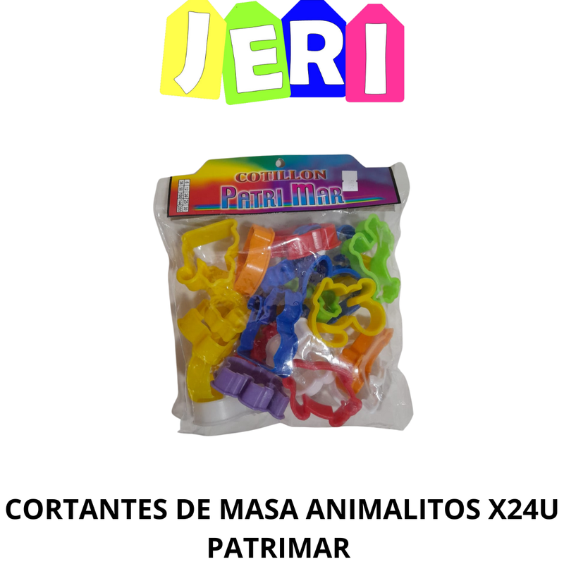 [5696] JUGUETE CORTANTES DE MASA ANIMALITOS X24U PATRIMAR