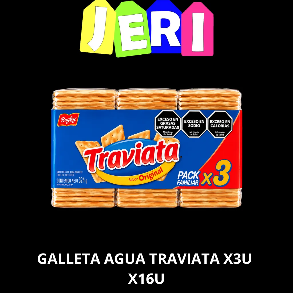 GALLETA AGUA TRAVIATA X3U X16U