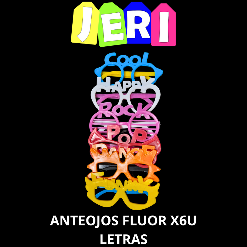 ANTEOJOS FLUOR X6U (LETRAS)