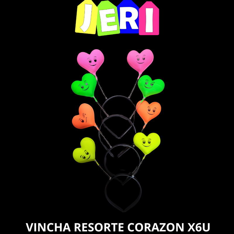 VINCHA RESORTE X6U (CORAZON)