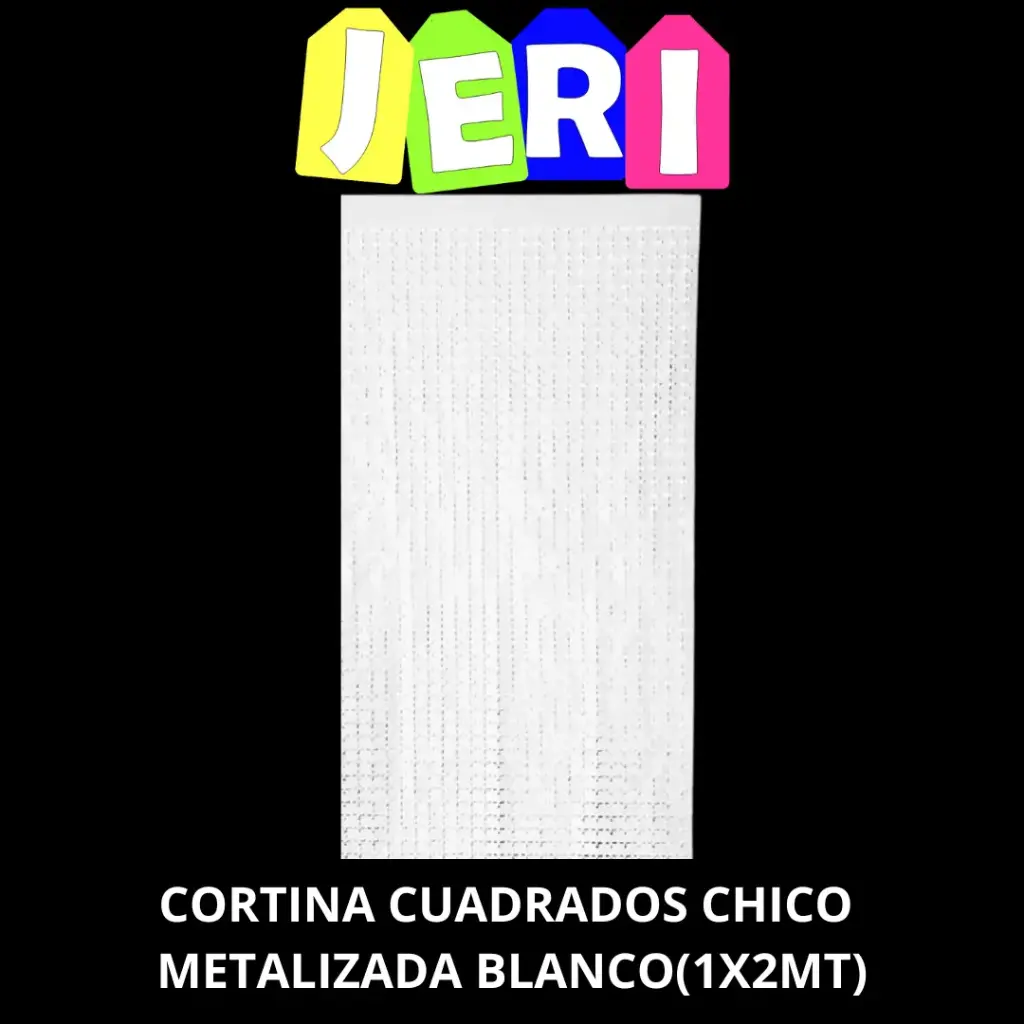 CORTINA CUADRADOS CHICOS METALIZADA