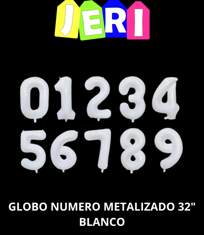 GLOBO NUMERO METALIZADO 32"
