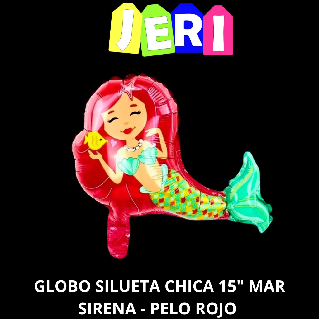 GLOBO SILUETA CHICA 15" MAR SIRENA