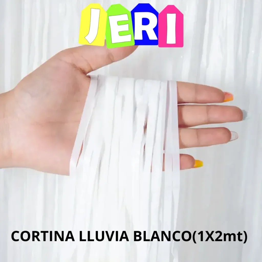 CORTINA LLUVIA BLANCO/NEGRO