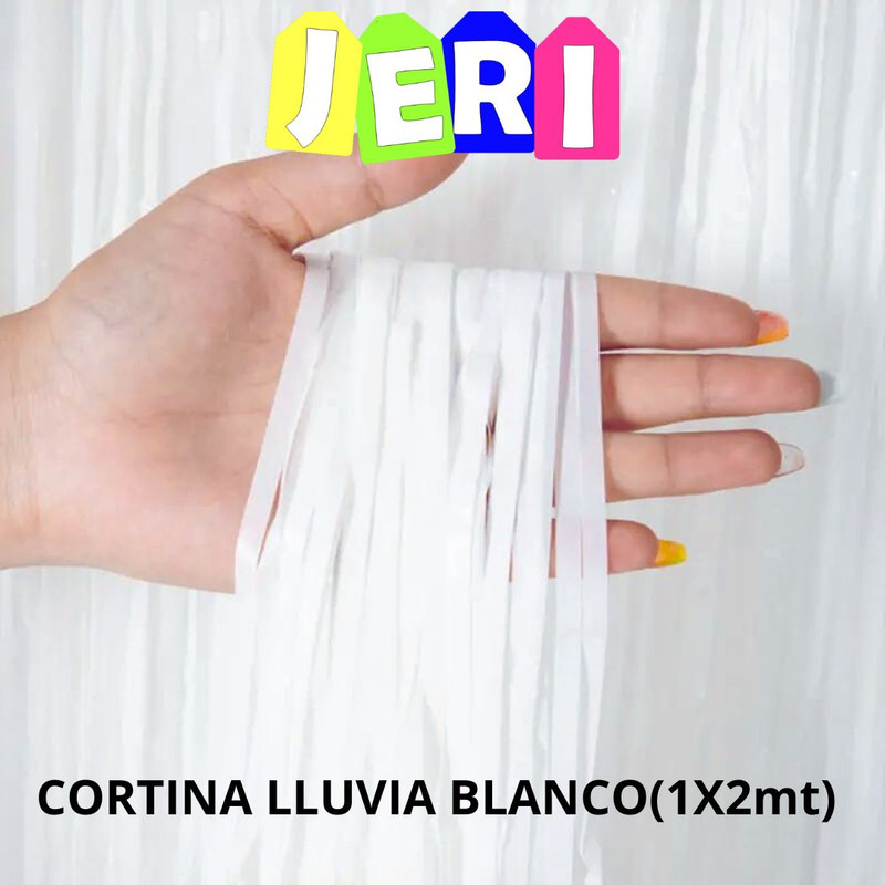 CORTINA LLUVIA BLANCO/NEGRO