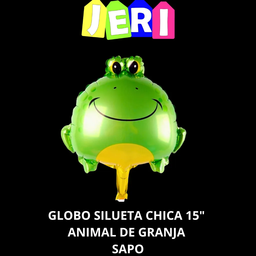 GLOBO SILUETA CHICA 15" ANIMAL DE GRANJA (SAPO)