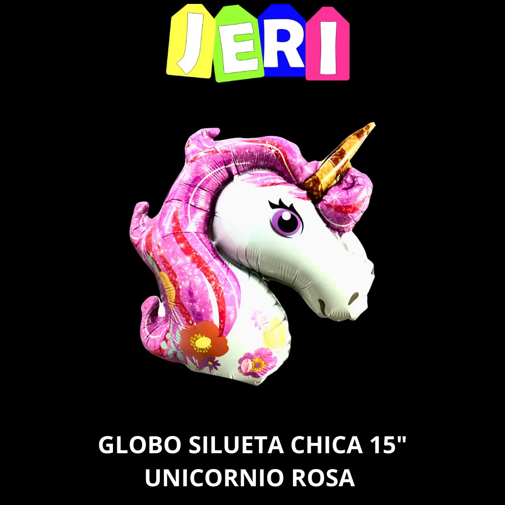 GLOBO SILUETA CHICA 15" UNICORNIO
