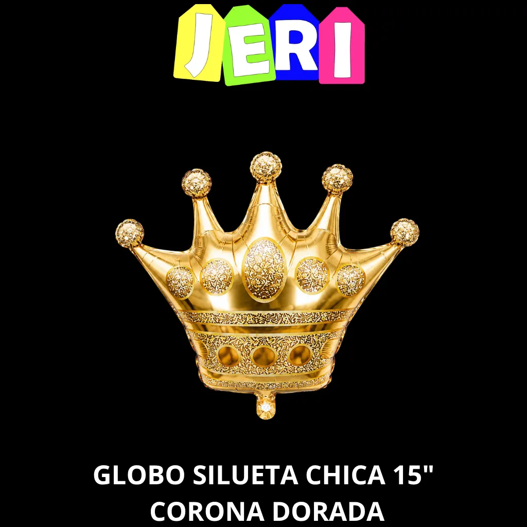 GLOBO SILUETA CHICA 15" CORONA (DORADO)