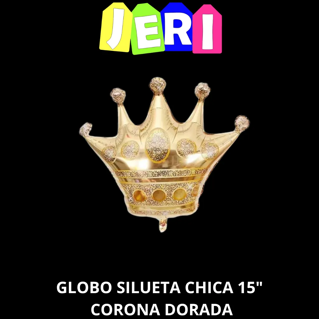 GLOBO SILUETA CHICA 15" CORONA (DORADO)