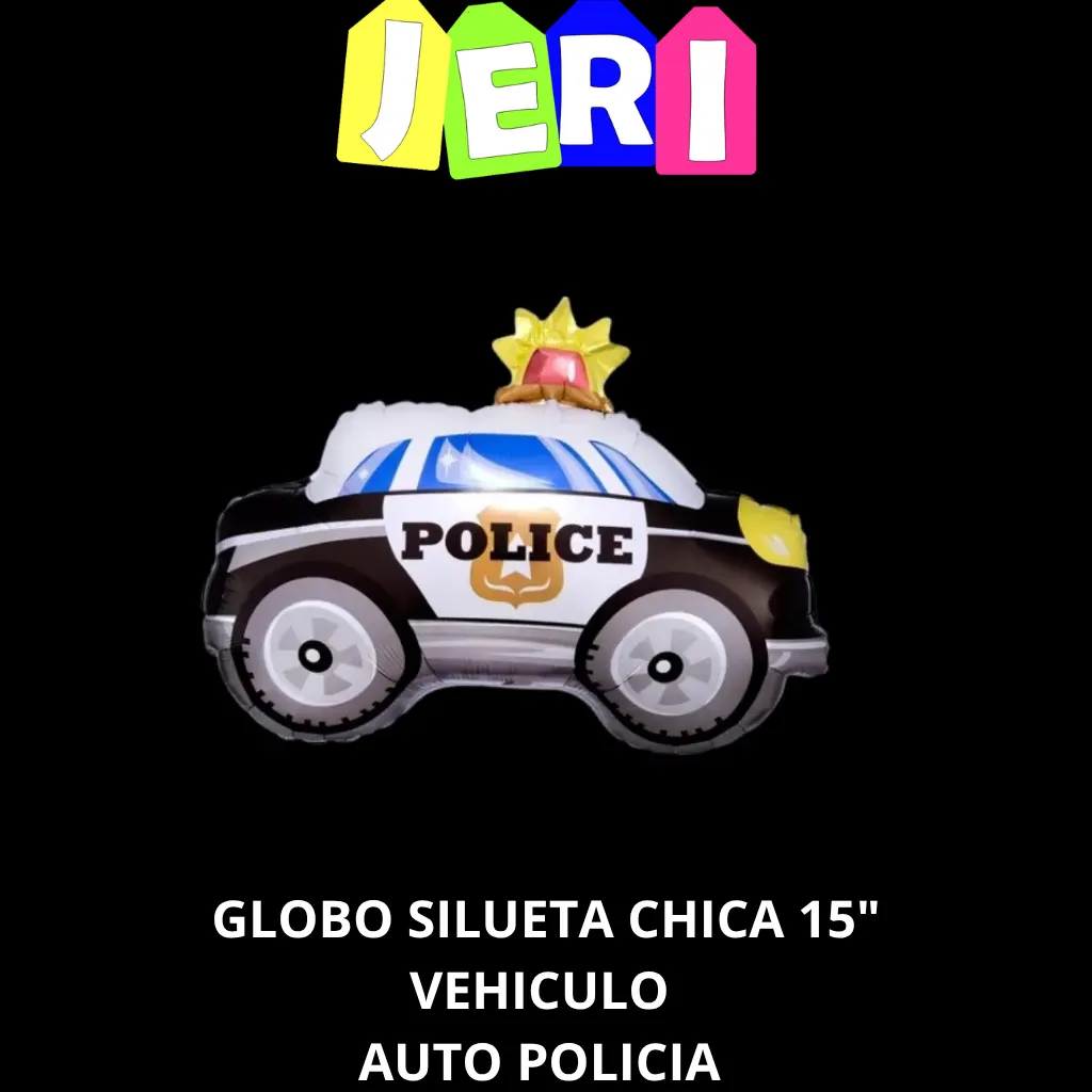 GLOBO SILUETA CHICA 15" VEHICULO (AUTO POLICIA)