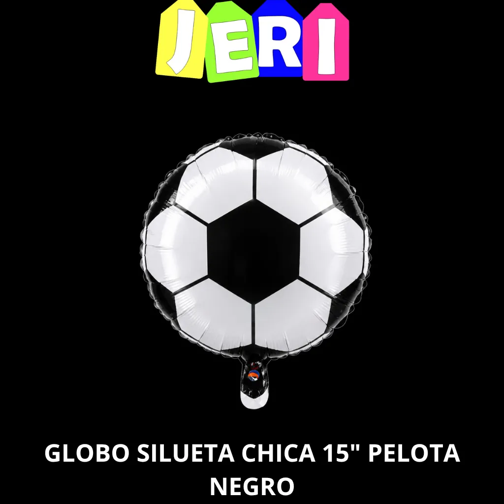 GLOBO SILUETA CHICA 15" PELOTA (NEGRO)