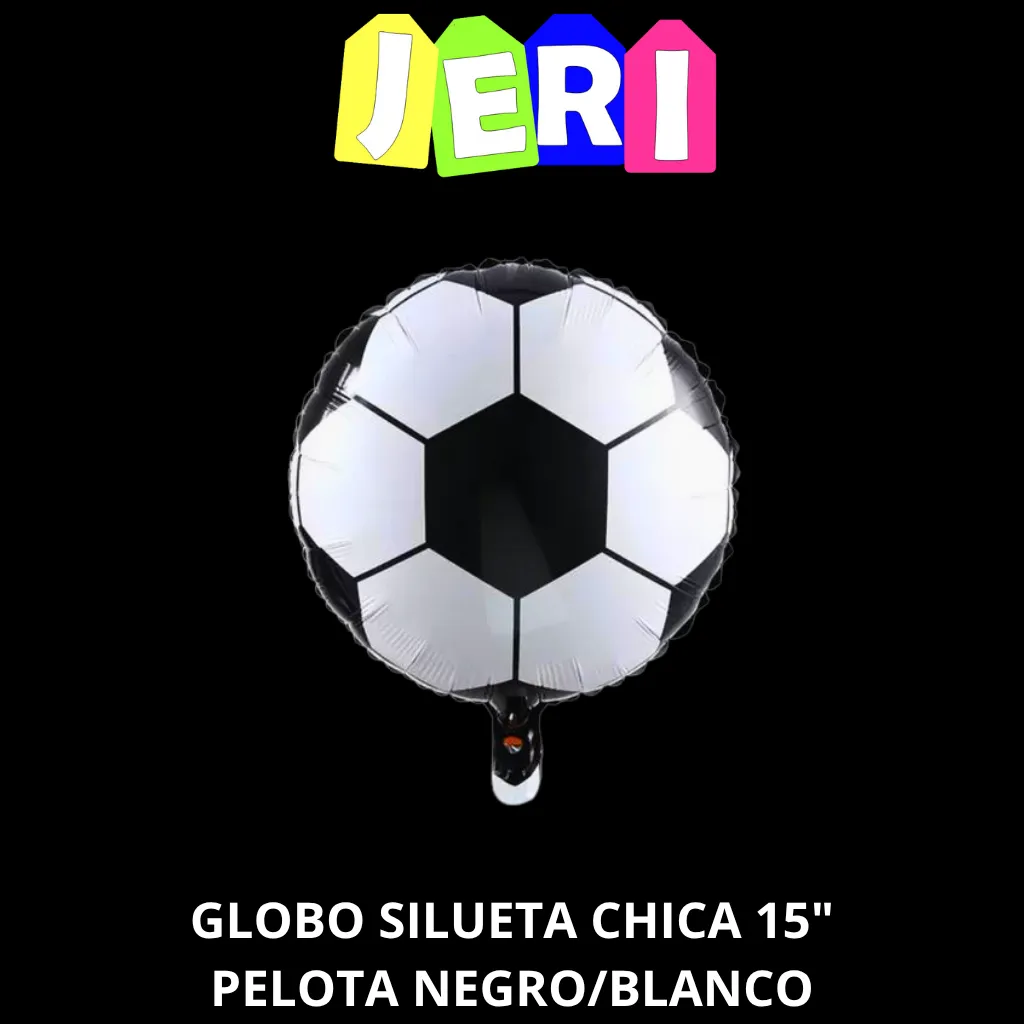 GLOBO SILUETA CHICA 15" PELOTA (NEGRO)