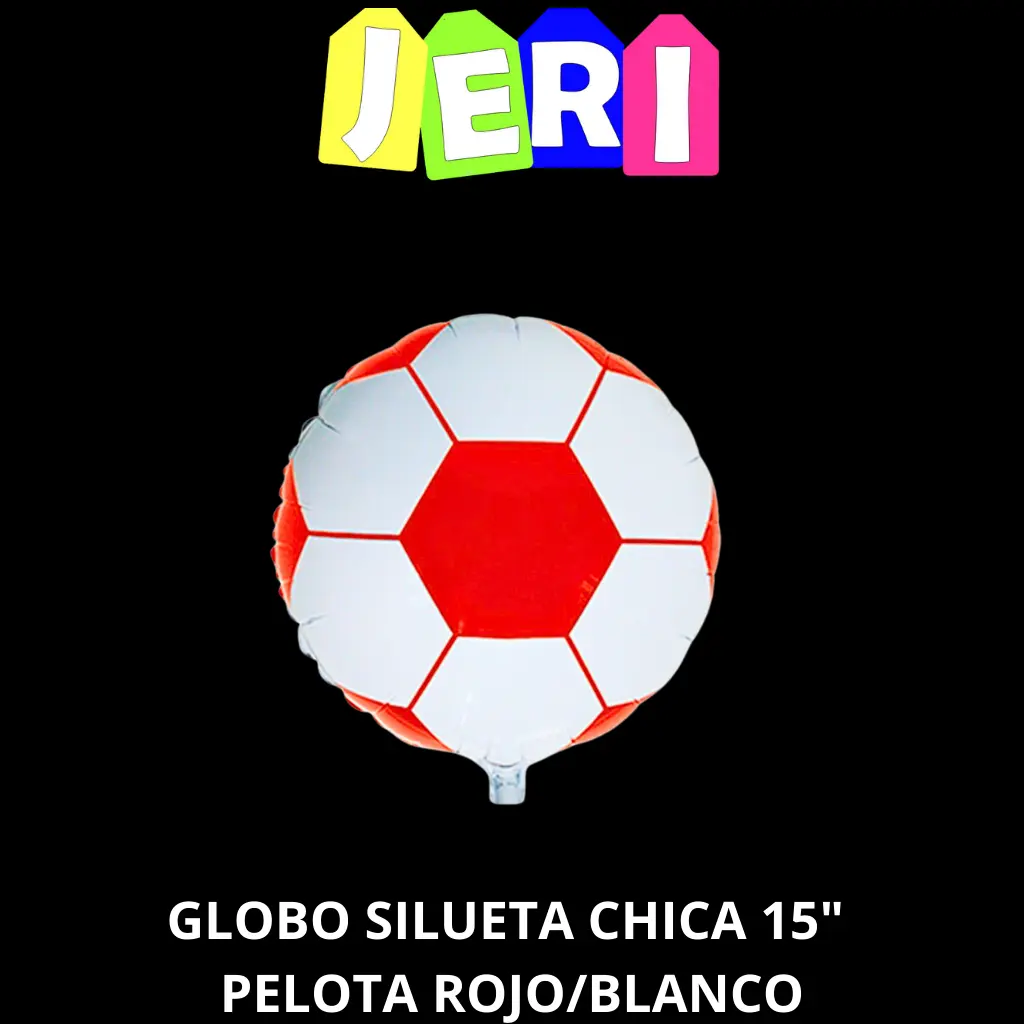 GLOBO SILUETA CHICA 15" PELOTA (ROJO)