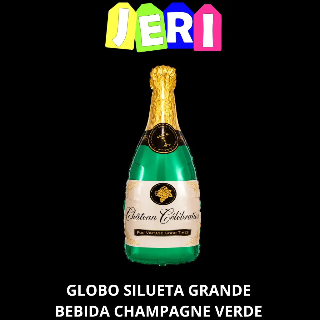 GLOBO SILUETA GRANDE BEBIDA (CHAMPAGNE (VERDE))