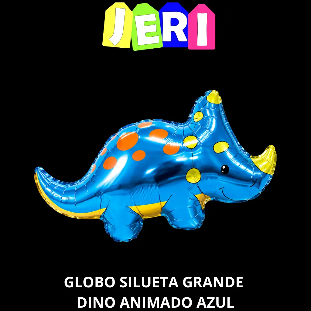 GLOBO SILUETA GRANDE DINO ANIMADO (AZUL)