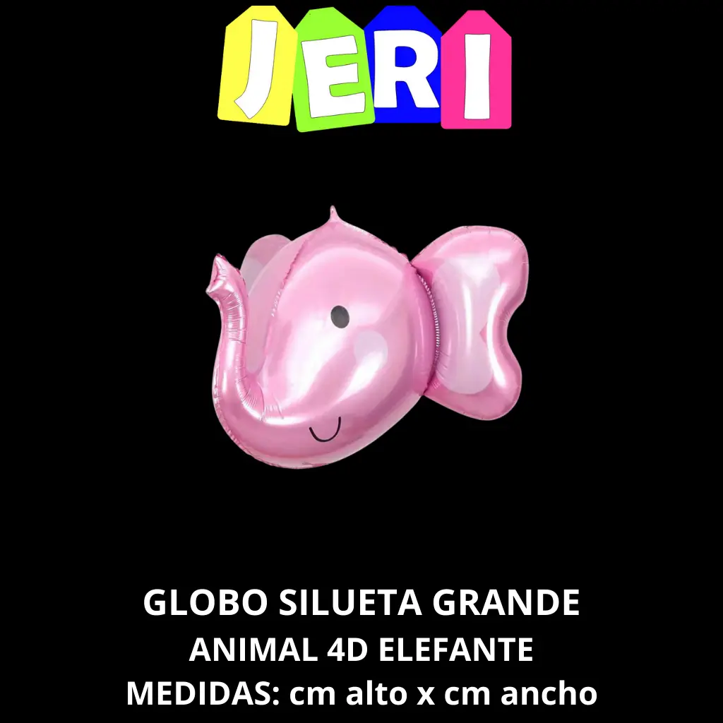 GLOBO SILUETA GRANDE ANIMAL 4D (ELEFANTE)