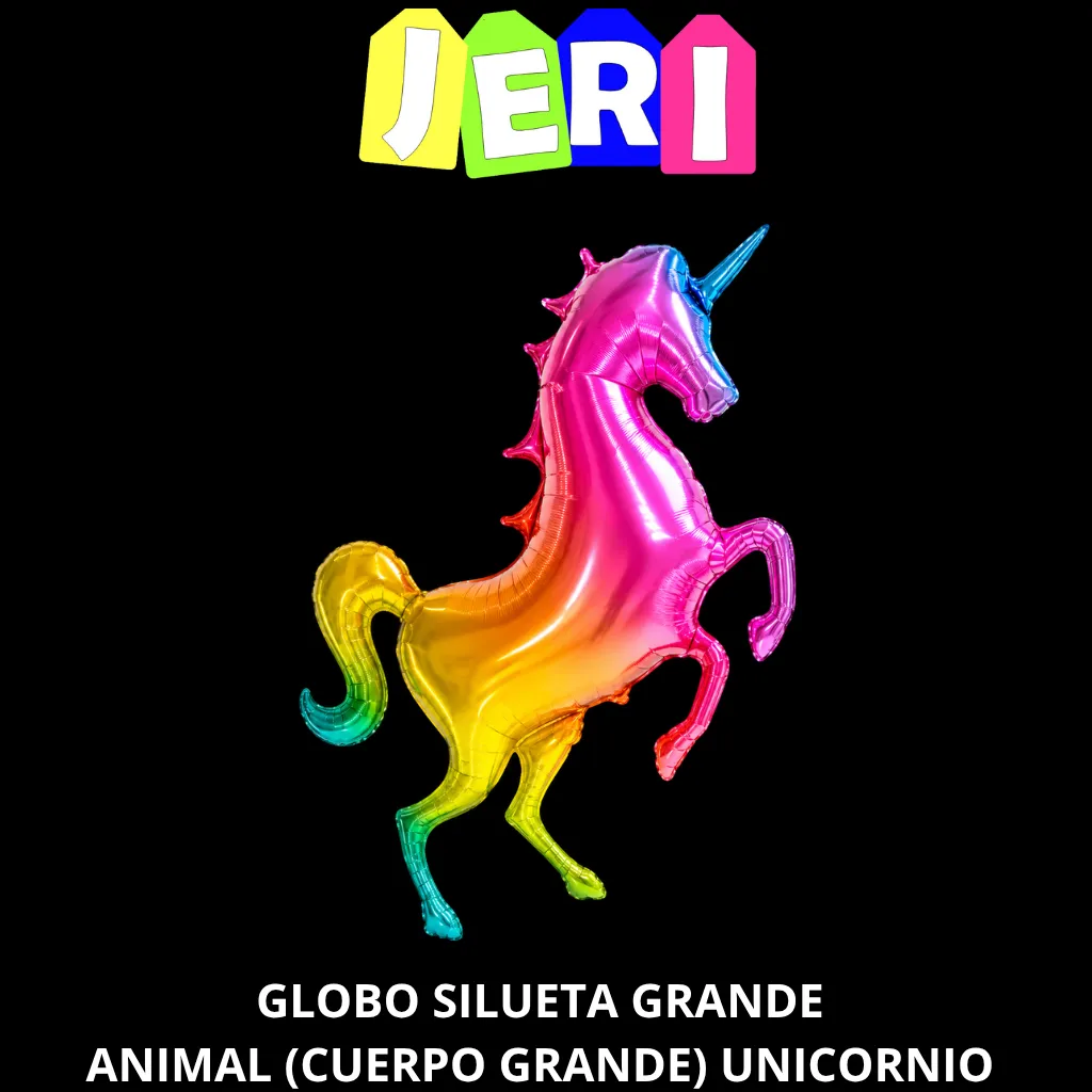 GLOBO SILUETA GRANDE ANIMAL (cuerpo grande) (UNICORNIO)