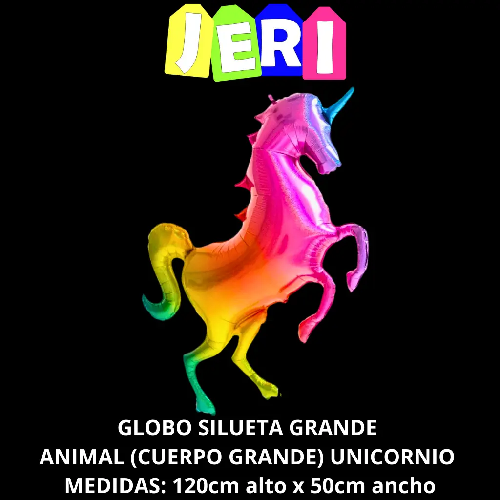 GLOBO SILUETA GRANDE ANIMAL (cuerpo grande) (UNICORNIO)