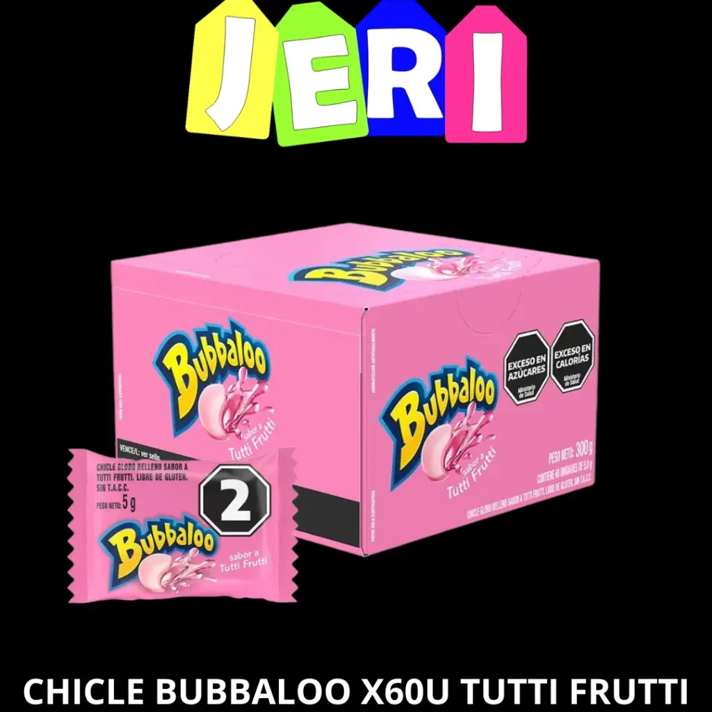 CHICLE BUBBALOO X60U TUTTI FRUTTI