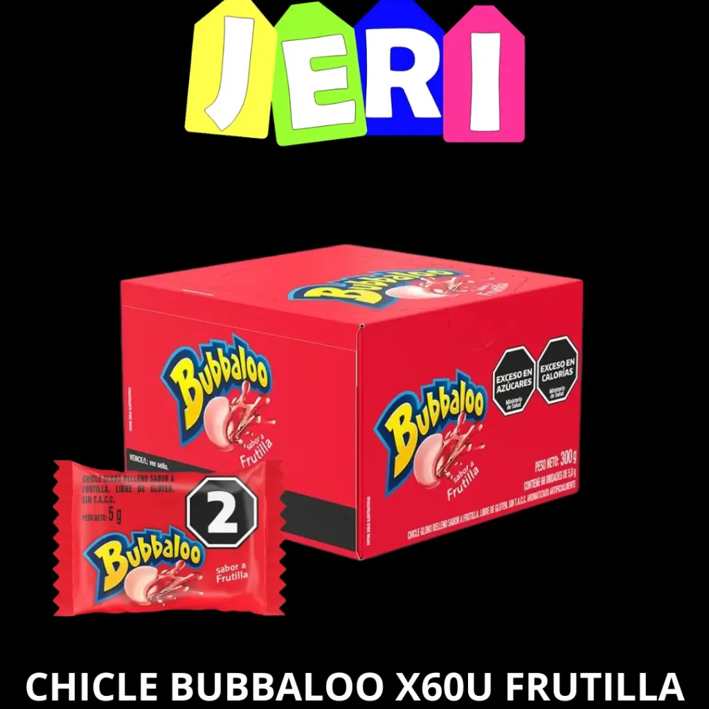 CHICLE BUBBALOO X60U FRUTILLA