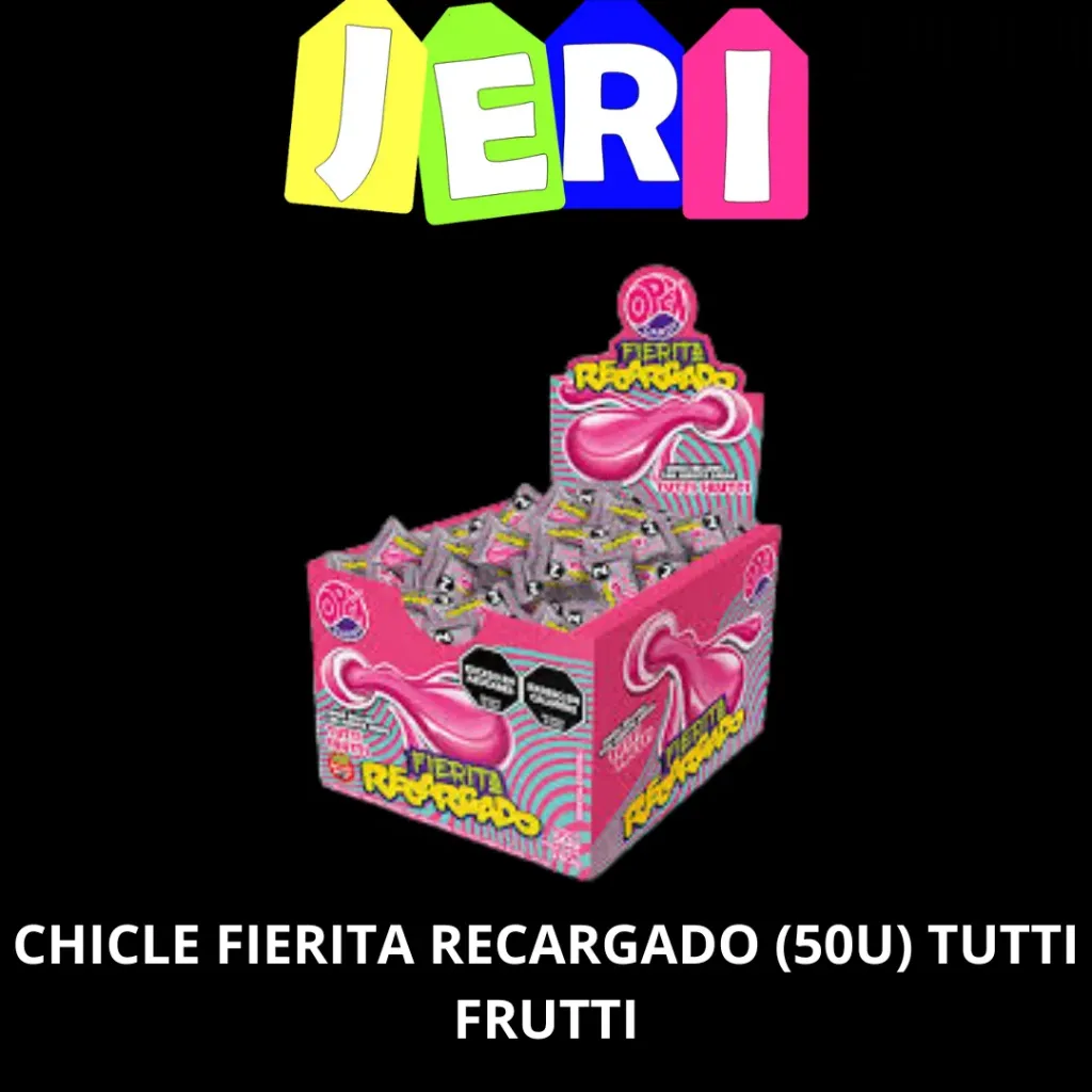 CHICLE FIERITA RECARGADO (50U) TUTTI FRUTTI