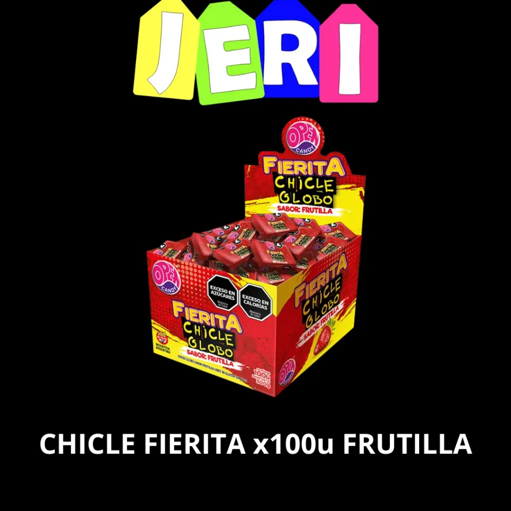 CHICLE FIERITA x100u FRUTILLA