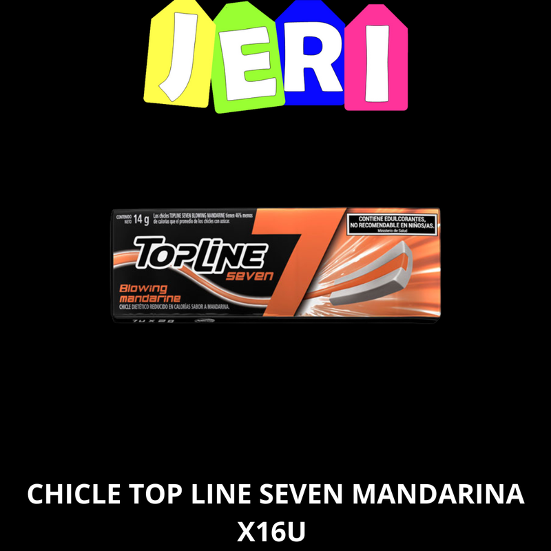 CHICLE TOP LINE SEVEN MANDARINA X16U