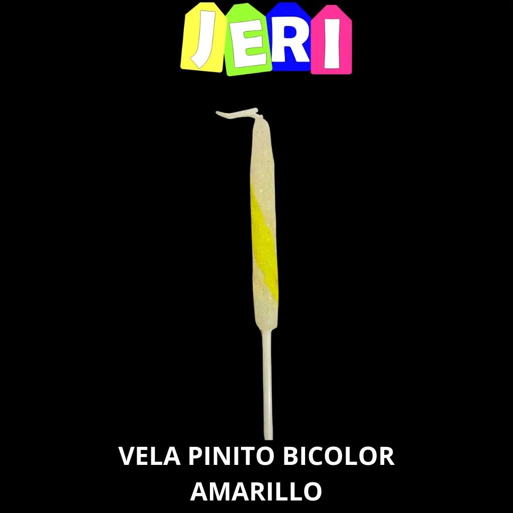 VELA PINITO BICOLOR (AMARILLO)