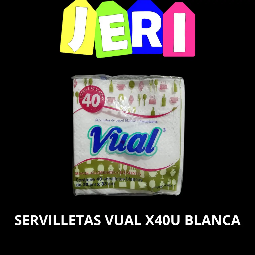 SERVILLETAS VUAL X40U BLANCA