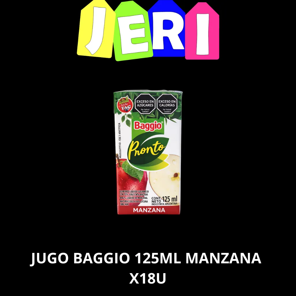 JUGO BAGGIO 125ML MANZANA X18U