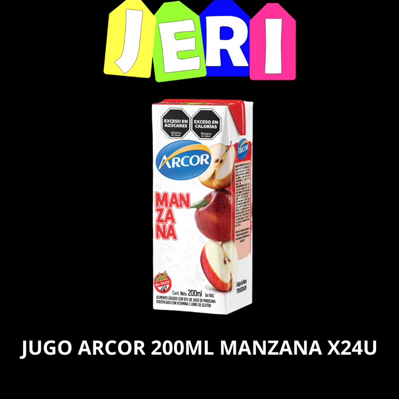 JUGO ARCOR 200ML MANZANA X24U