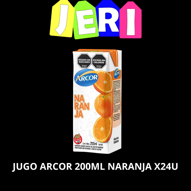 JUGO ARCOR 200ML NARANJA X24U