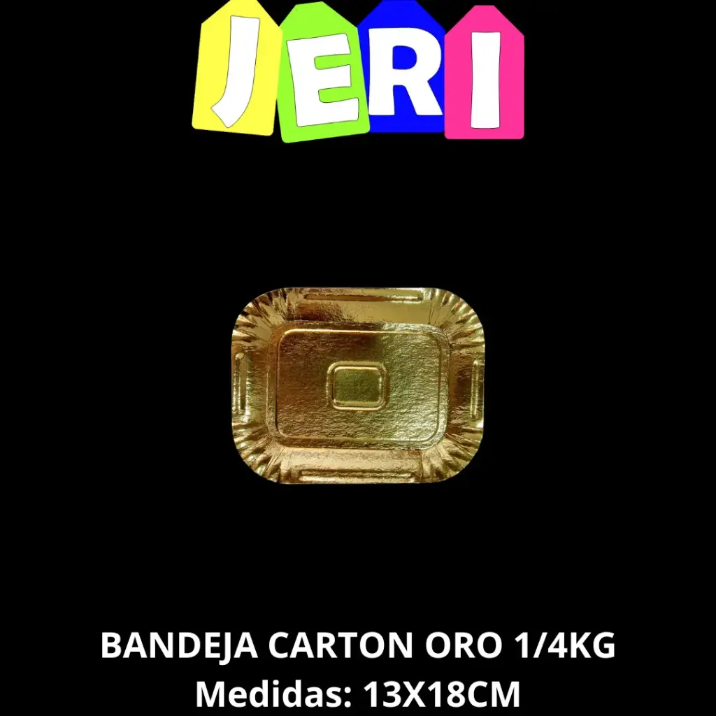 BANDEJA CARTON ORO 1/4KG