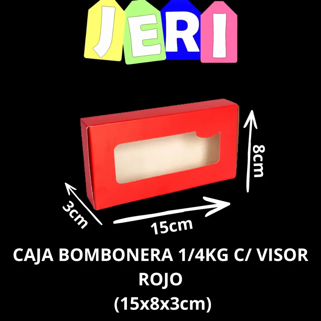 CAJA BOMBONERA 1/4KG C/ VISOR