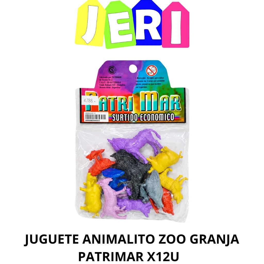 [4788] JUGUETE ANIMALITO ZOO GRANJA PATRIMAR X12U