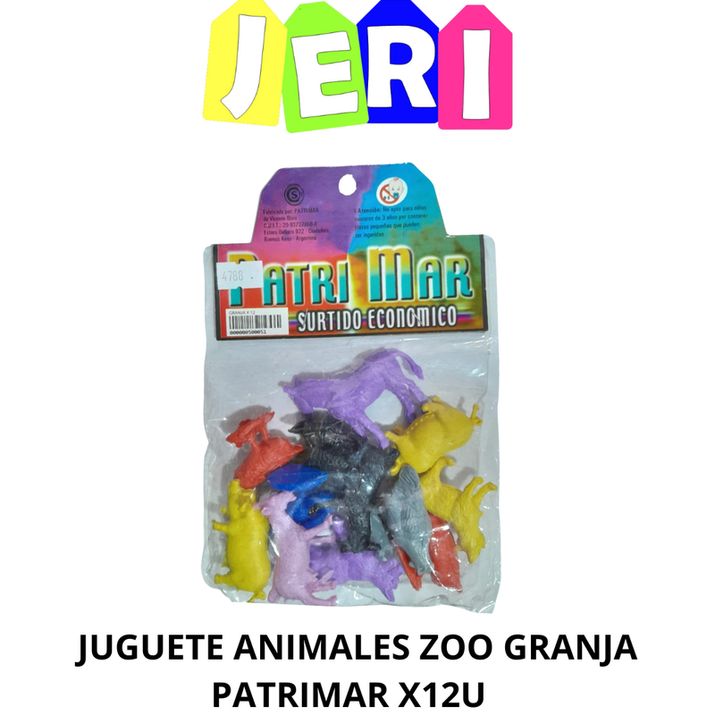 [4788] JUGUETE ANIMALITO ZOO GRANJA PATRIMAR X12U