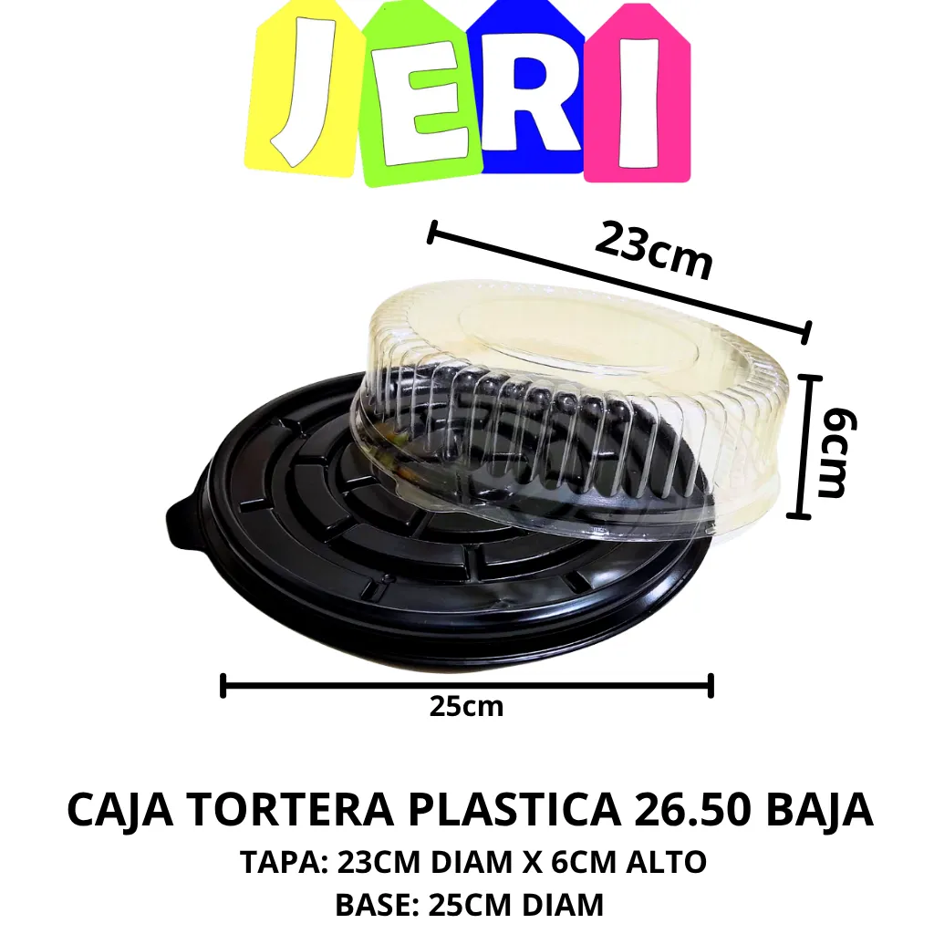 [2599] CAJA TORTERA PLASTICA 26.50 BAJA