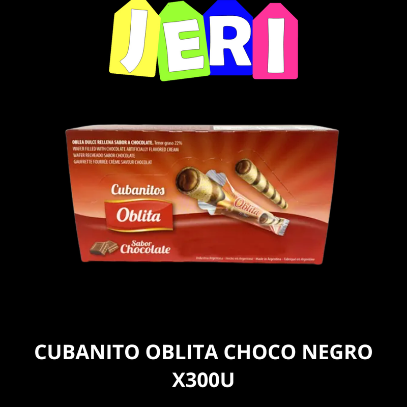 CUBANITO OBLITA X300U CHOCO NEGRO