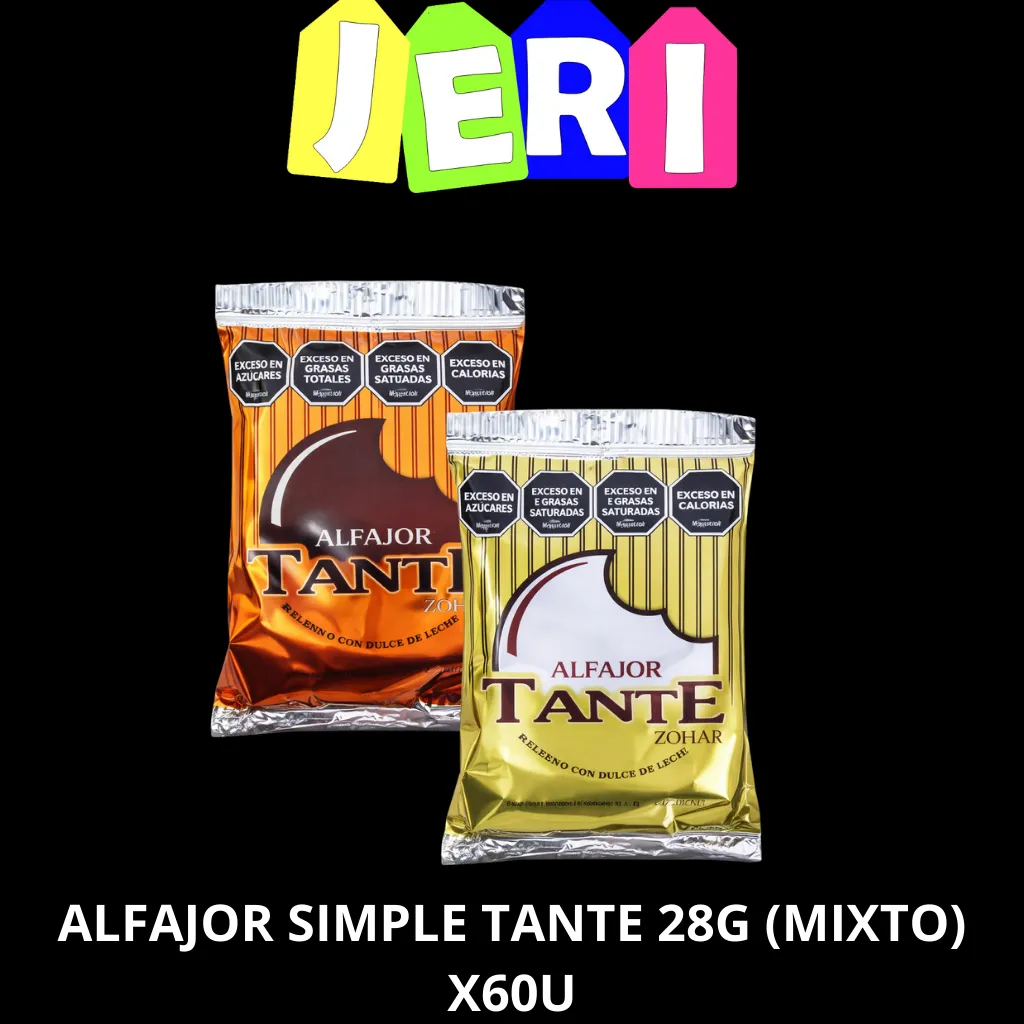 ALFAJOR SIMPLE TANTE 28G X60U (MIXTO)