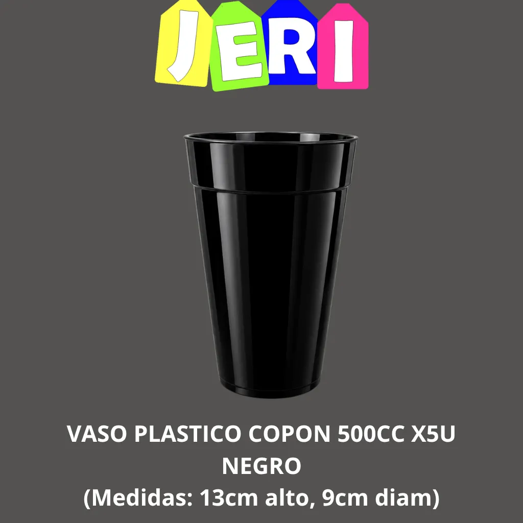VASO PLASTICO COPON 500CC X5U