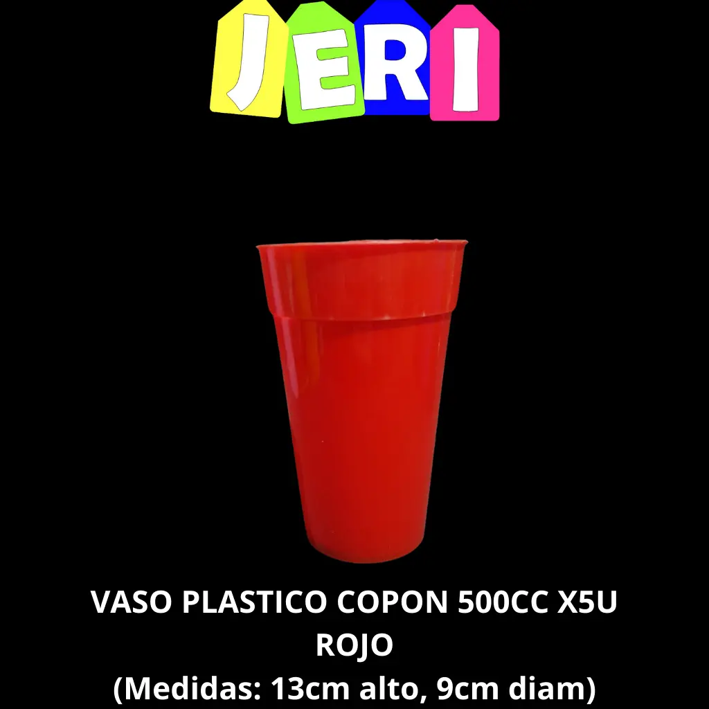 VASO PLASTICO COPON 500CC X5U