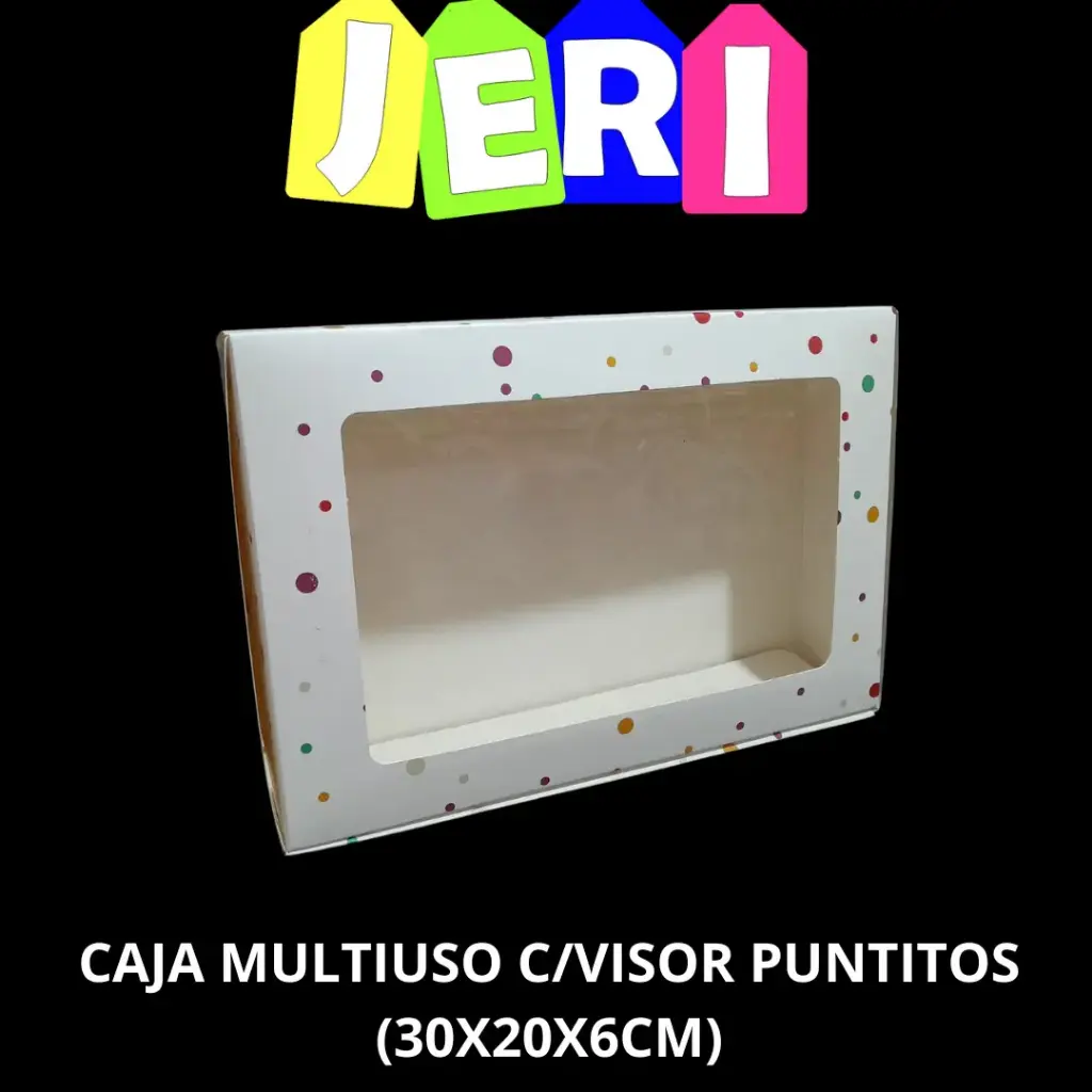 CAJA MULTIUSO CON VISOR PUNTITOS 