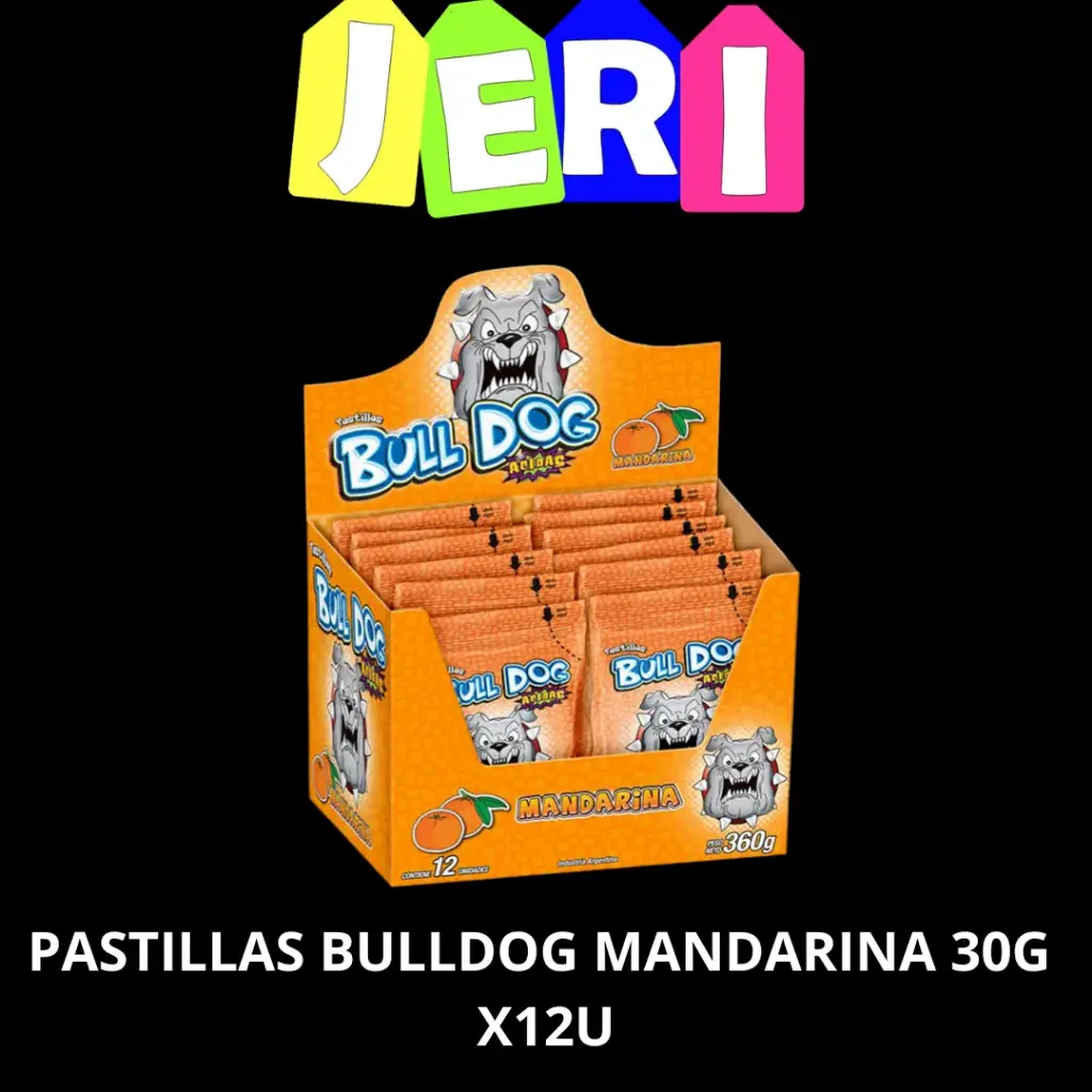 PASTILLAS BULLDOG MANDARINA 30G X12U