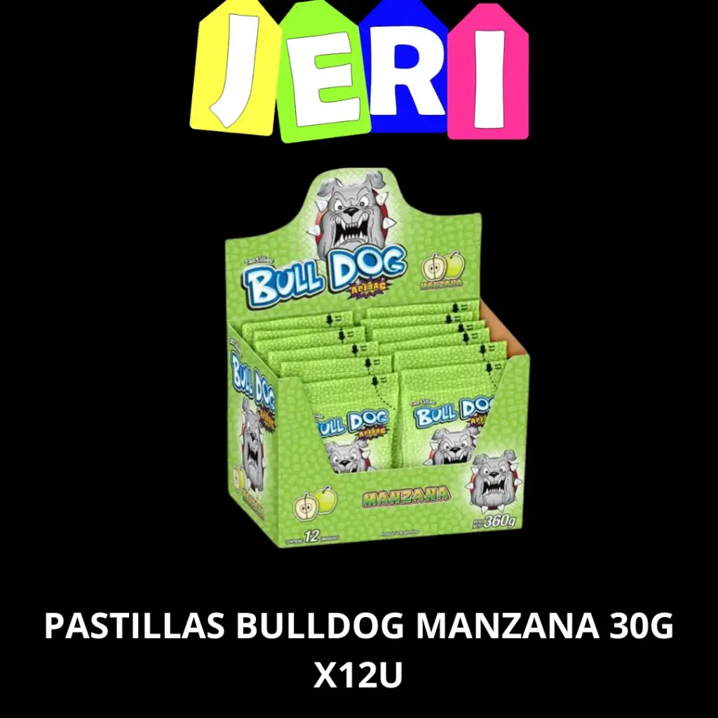 PASTILLAS BULLDOG MANZANA 30G X12U