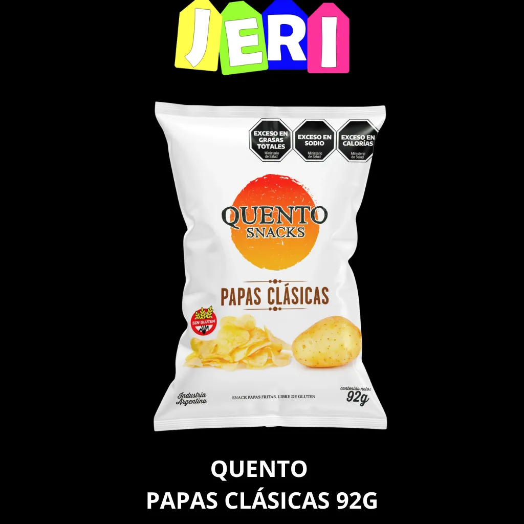 SNACKS QUENTO PAPAS CLASICAS 92G