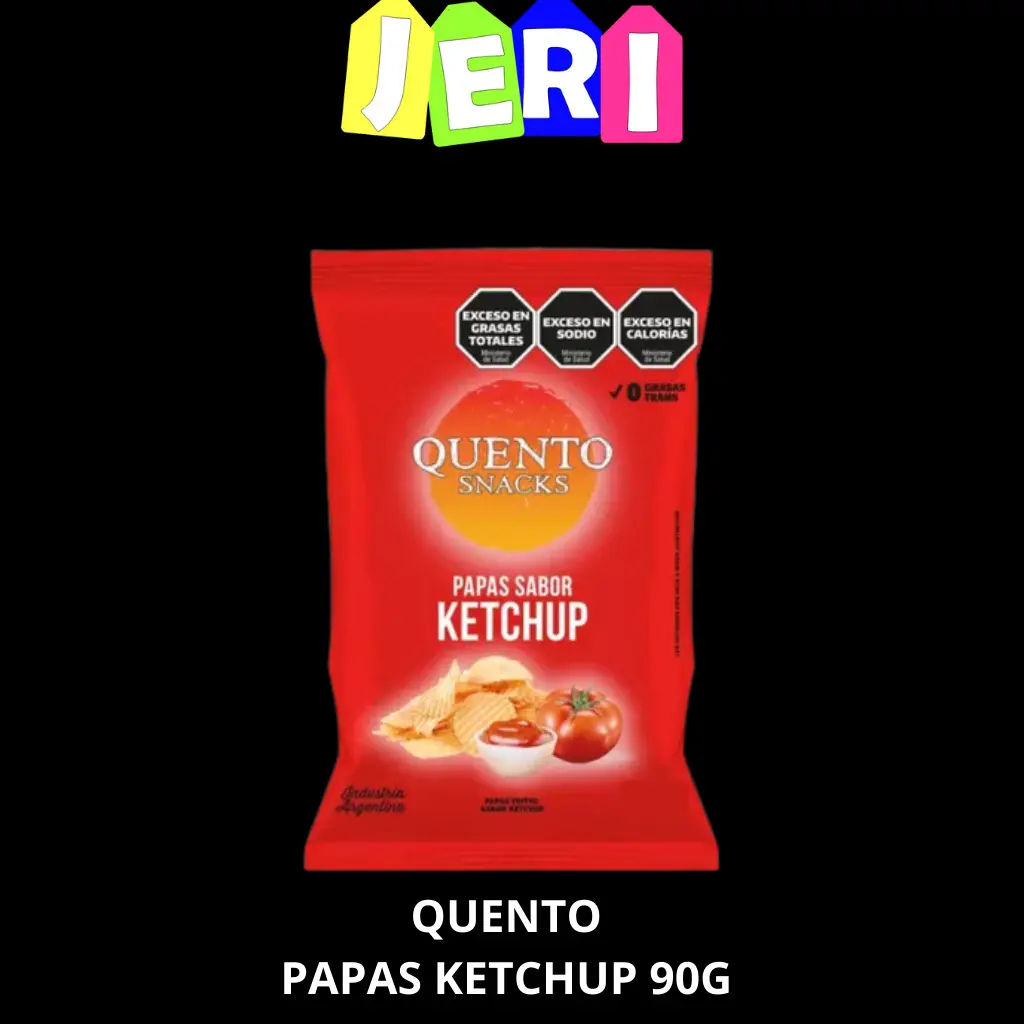 SNACKS QUENTO PAPAS KETCHUP 90G
