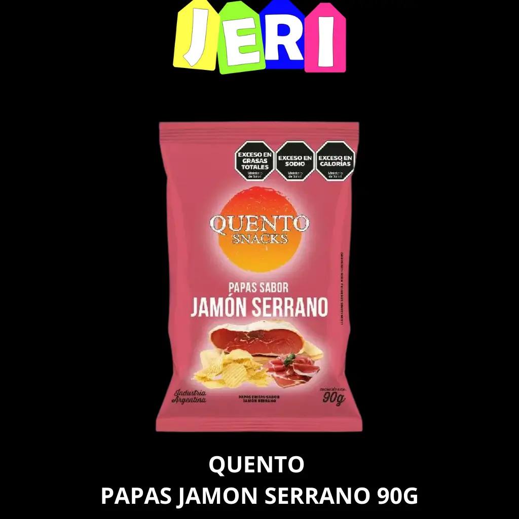 SNACKS QUENTO PAPAS JAMON SERRANO 90G