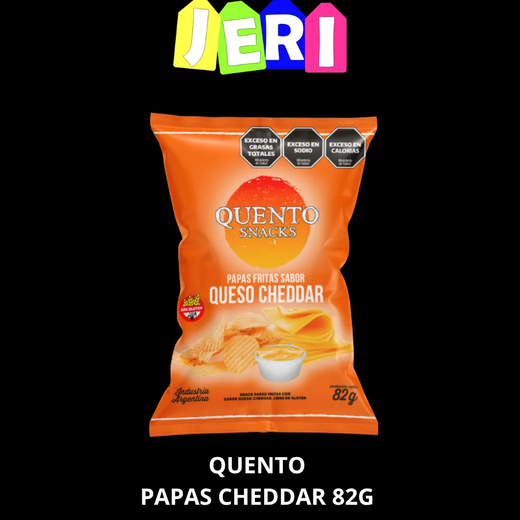 SNACKS QUENTO PAPAS CHEDDAR 82G