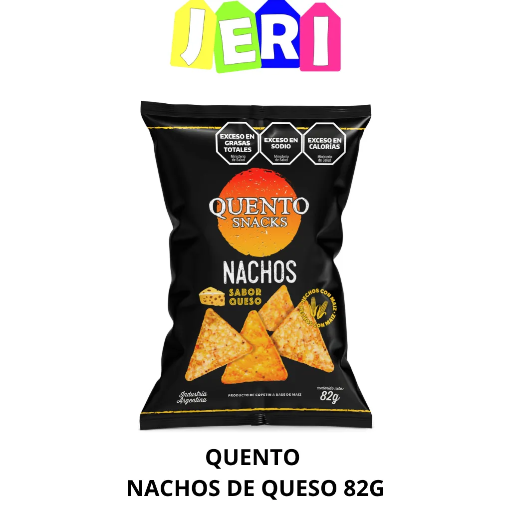 SNACKS QUENTO NACHOS DE QUESO 82G