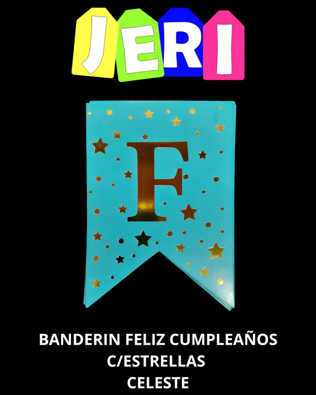 BANDERIN FELIZ CUMPLEAÑOS ESTRELLAS